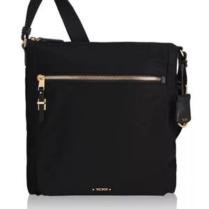Tumi Black Canton Voyageur Crossbody Bag Blck & Gold L/N